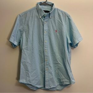 Ralph Lauren Cotton Button down T-Shirt Light Blue L